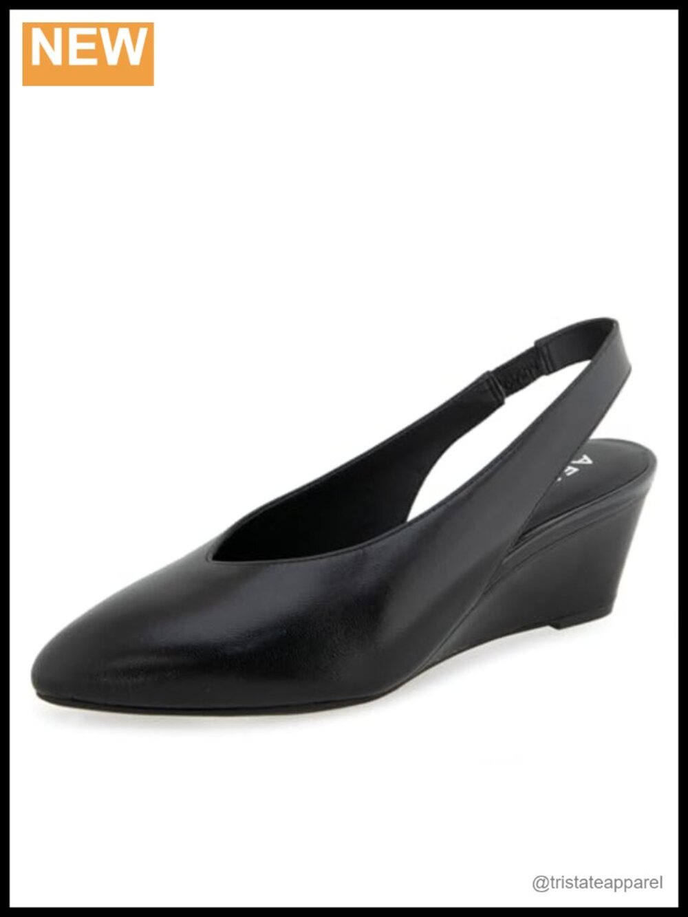 Womens Wedge Pump Slingback Pointed Toe Suede Comfort Shoe